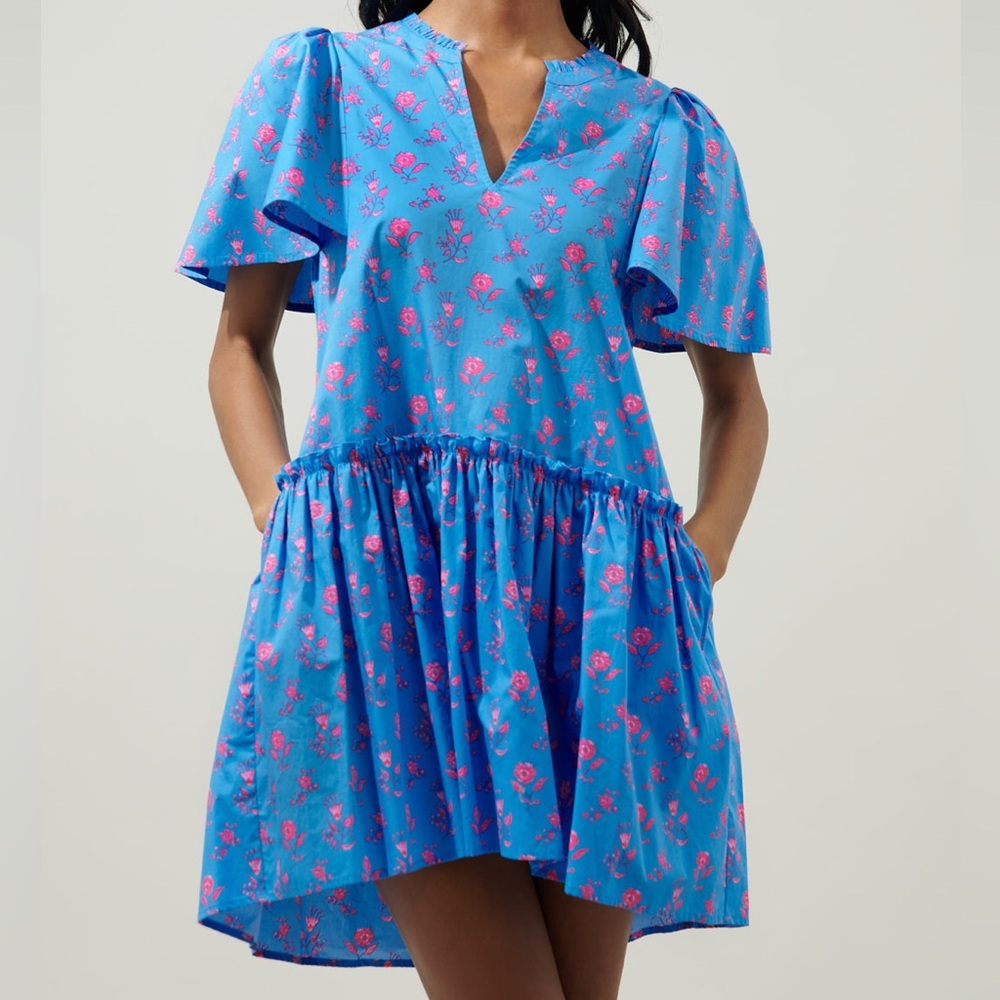 Sugarlips Valentina Floral Rock A By Trapeze Mini Dress